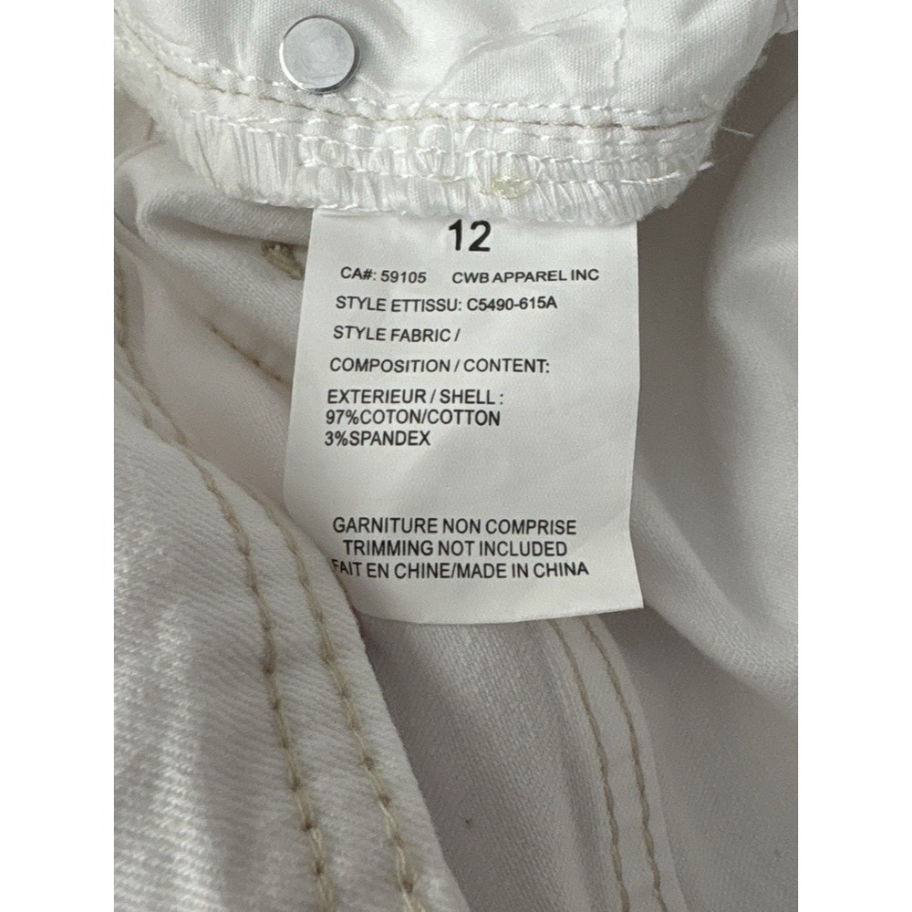 NEW Charlie B Bootcut Embroidered Jeans White Women's 12 x 31" - Picture 8 of 13